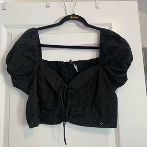 black crop top